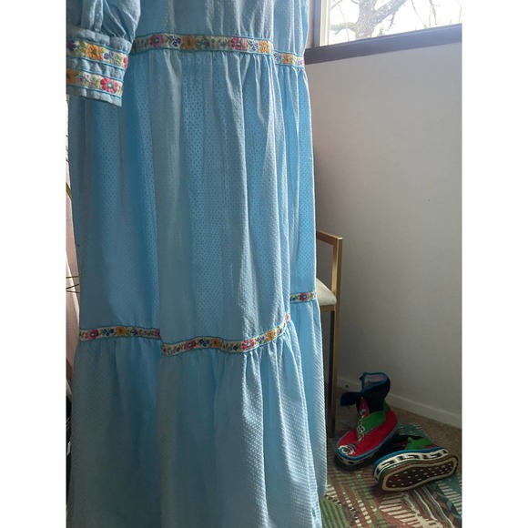 Vintage Prairie Dress, Ruffled teired, Ribbon Trim, Cottage Core - Picture 8 of 8